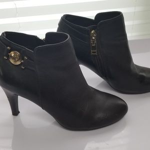 Tommy Hilfiger Velesia Brown Leather Booties